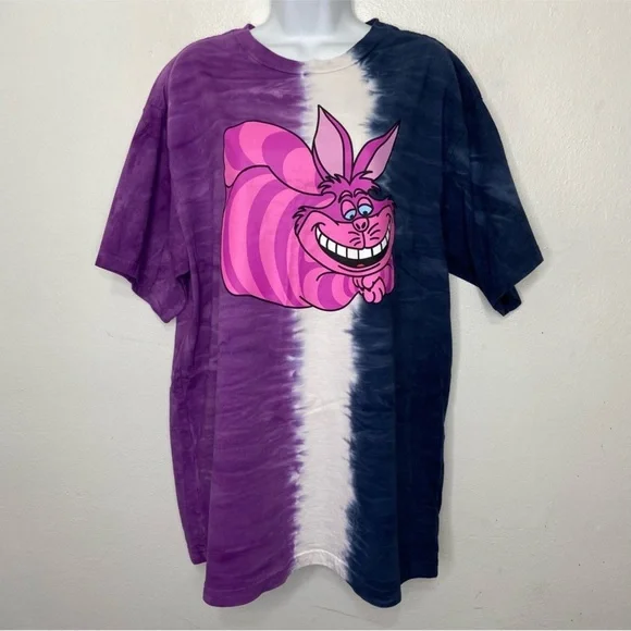 Disney Cheshire Cat Tie Dye Shirt Top NWOT - Picture 5 of 5